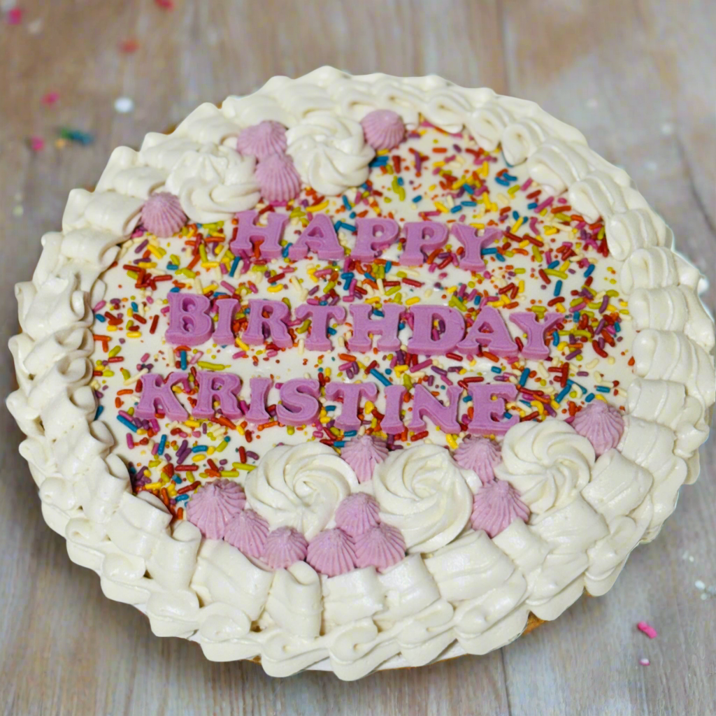 Frosted Party Cookie Cake - Gluten-Free & Vegan