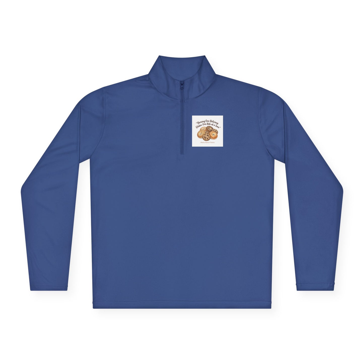 Quarter-Zip Pullover — Retro Bakery Illustration - Thriving One Delicious Gluten-Free Bite at a Time