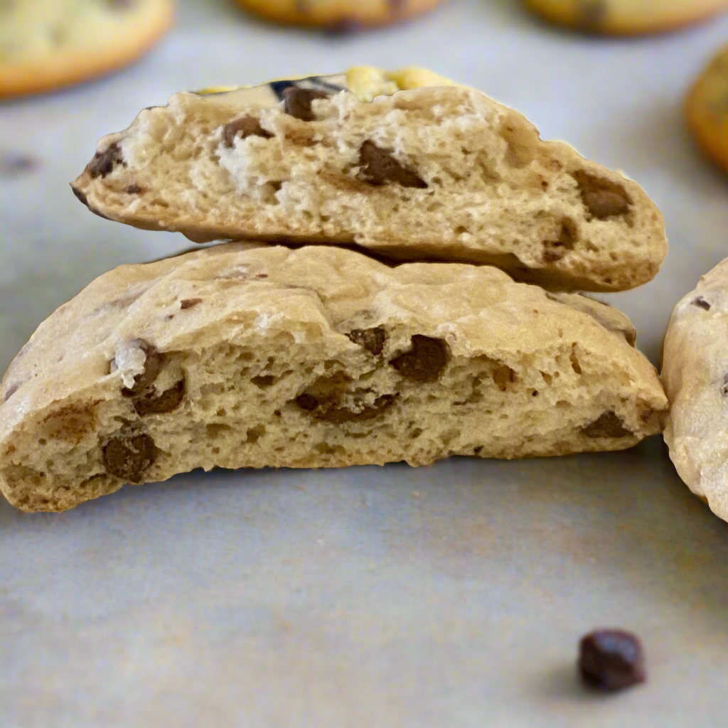 Sourdough Sweetheart Chocolate Chip Cookies - Gluten-Free & Vegan