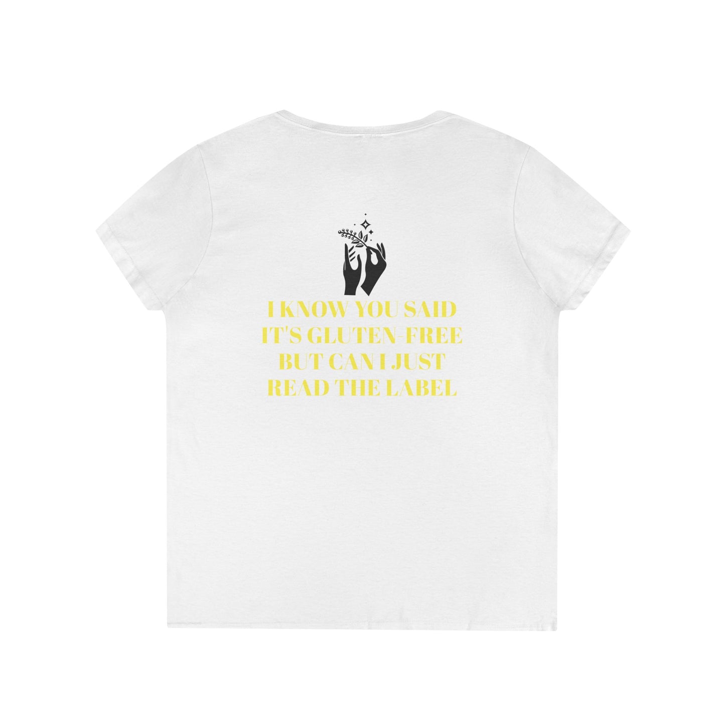 Ladies' V-Neck T-Shirt — Can I Just Read the Label