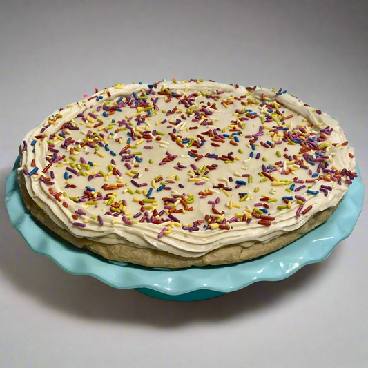 Frosted Party Cookie Cake - Gluten-Free & Vegan