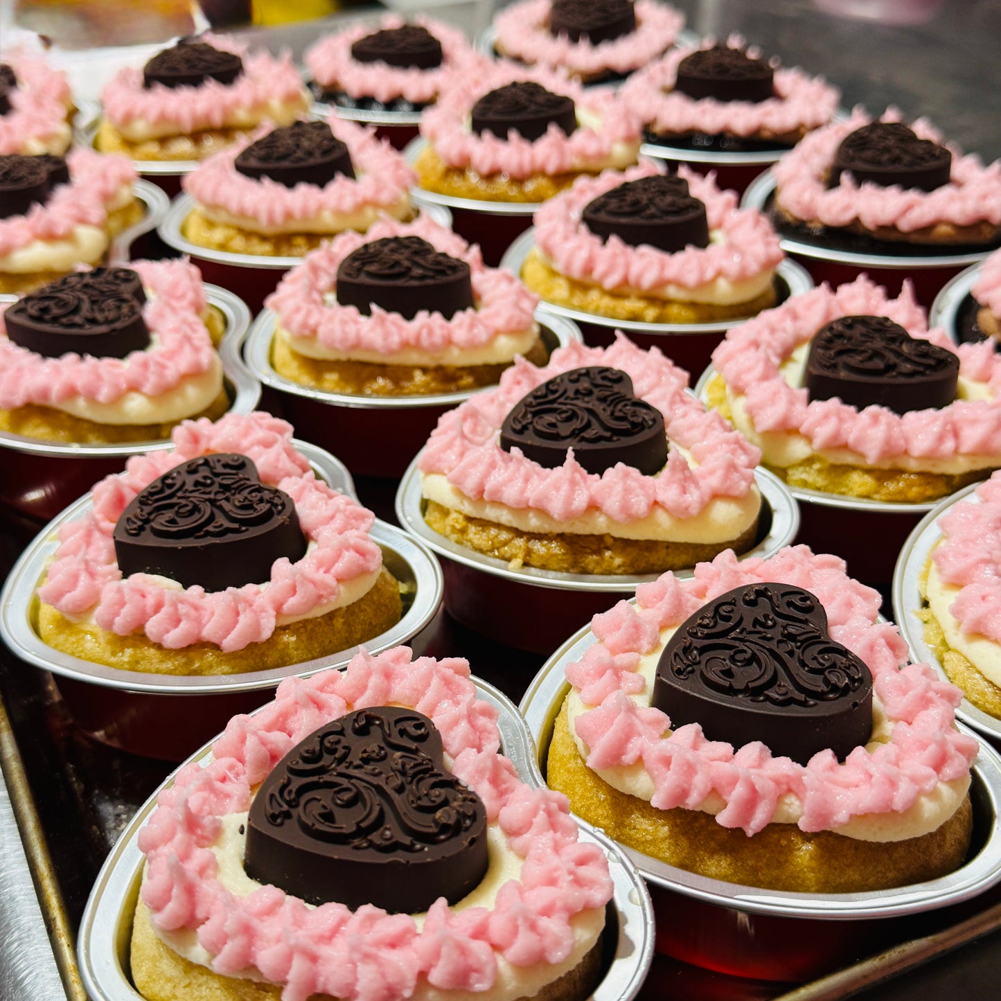 Valentine’s Heart Petite Cakes – Chocolate or Yellow - Gluten-Free & Vegan