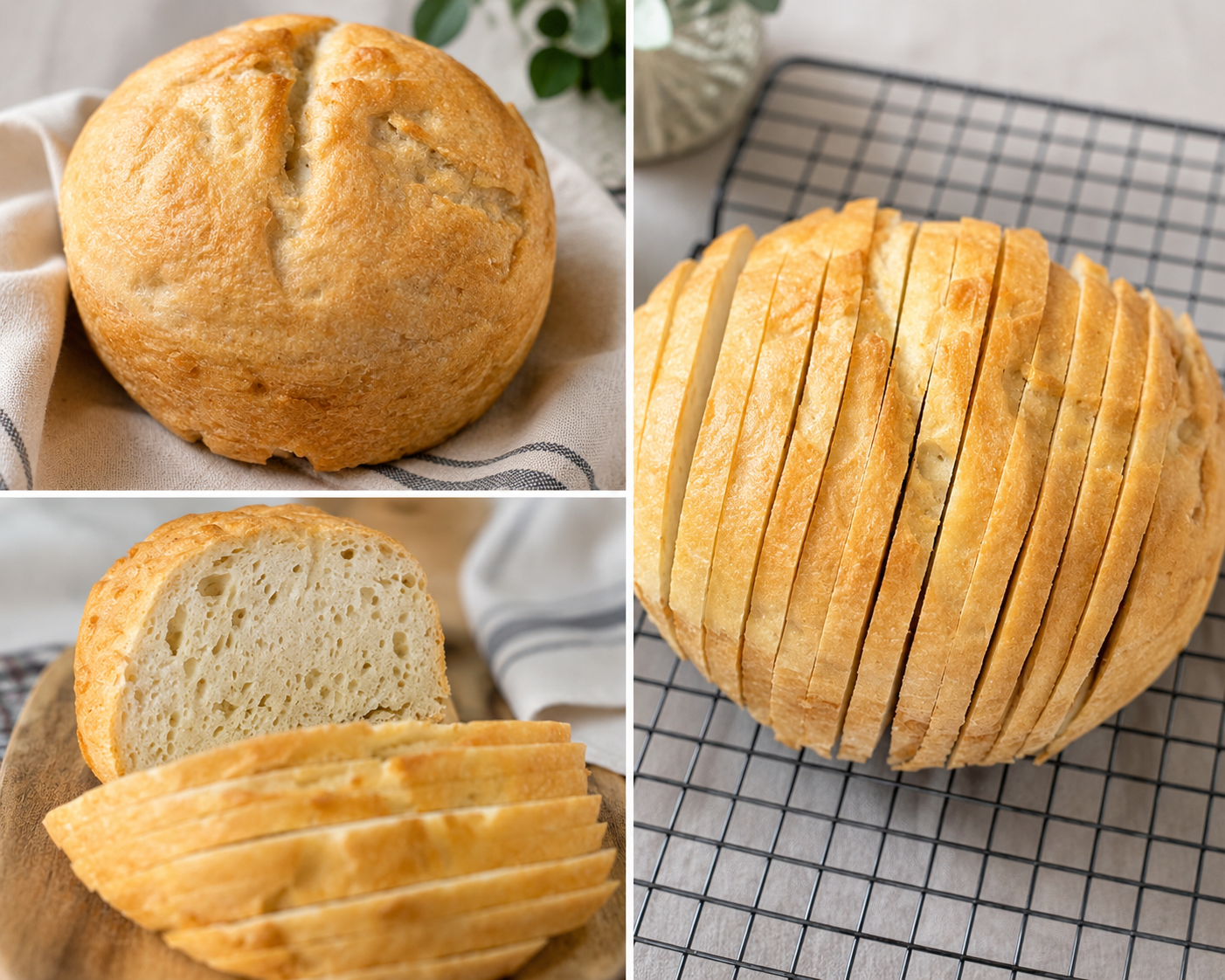 Artisan Round Bread Loaf - Gluten-Free & Vegan