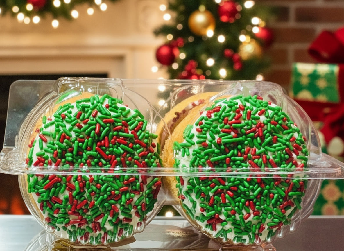 Frosted Party Cookies - Gluten-Free & Vegan Sugar Cookies with Frosting and Dye-Free Sprinkles